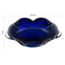 Jemima Centro Mesa 8X19X18Cm Vidro Azul