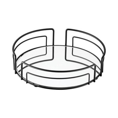 Bandeja Multiuso Hara Luiza Redonda 30cm Diâm. X 8,5cm Alt. Cor:preto