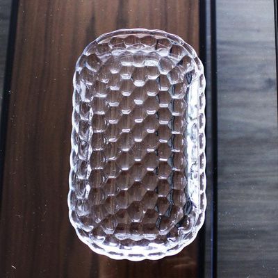Travessa De Cristal Mini Bandeja Bublle Lyor 21×12,2 Cm