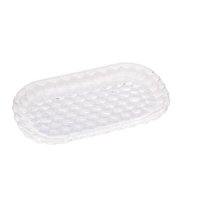 Travessa De Cristal Mini Bandeja Bublle Lyor 21×12,2 Cm
