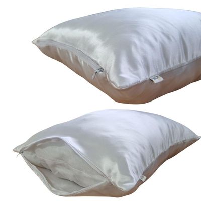 Kit 10 Capas De Almofada Cetim Branca 35x35 Ideal Sublimação Branco