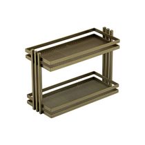 Bandeja Multiuso Organizador Hara Lívia 32,5 X 21 X 14 Cm Cor:champanhe
