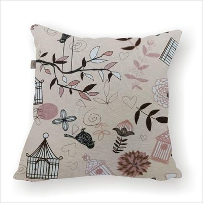 Capa De Almofada Jacquard Estampa Bird