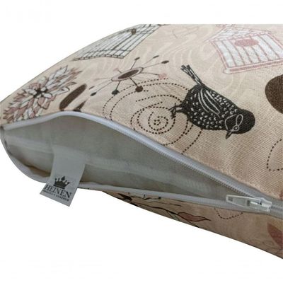 Capa De Almofada Jacquard Estampa Bird