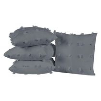 Kit 04 Almofadas Cheias Poppy 45cm X 45cm Cor Cinza Escuro