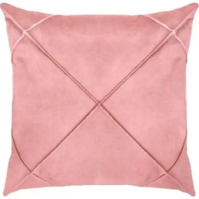 Kit 2 Capa De Almofada Suede Aveludada Drapeada 45x45cm Rosê