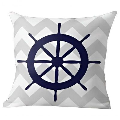 Kit 2 Capas De Almofadas Azul Timão Navegação Marítima