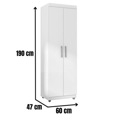 Armário Multiuso Sabrina 2 Portas Branco Ajl