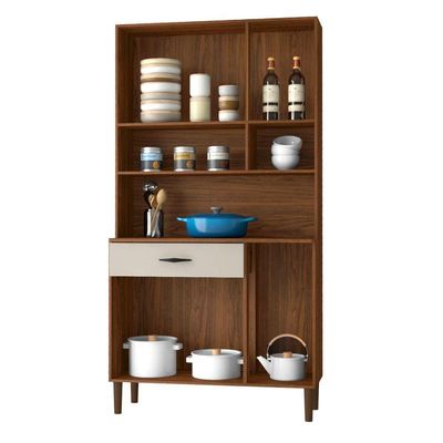 Armário De Cozinha Com 1 Gaveta Milão Nogueira Off White