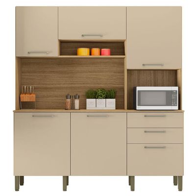 Armário De Cozinha Com 5 Portas Alicante Freijó Vanilla