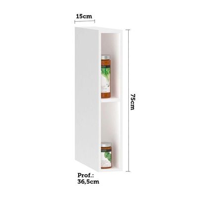 Armário Aéreo 15cm 1 Porta Pérola Luciane Móveis