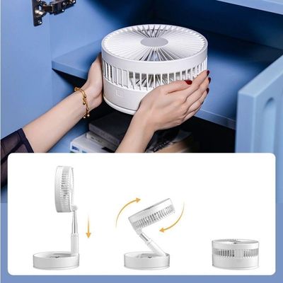 Ventilador Retrátil Recarregável De Mesa Usb Bateria 7200mah