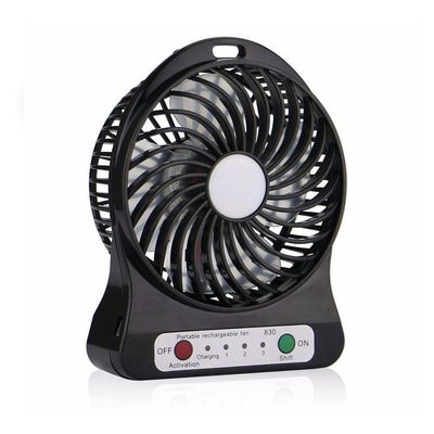 Ventilador Mini Portátil Recarregável Usb - Preto Bivolt