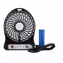 Ventilador Mini Portátil Recarregável Usb - Preto