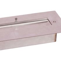 Queimador Inox Aço Para Lareira Portátil 304 - 16,50l X 39l X 6a Cm Cinza