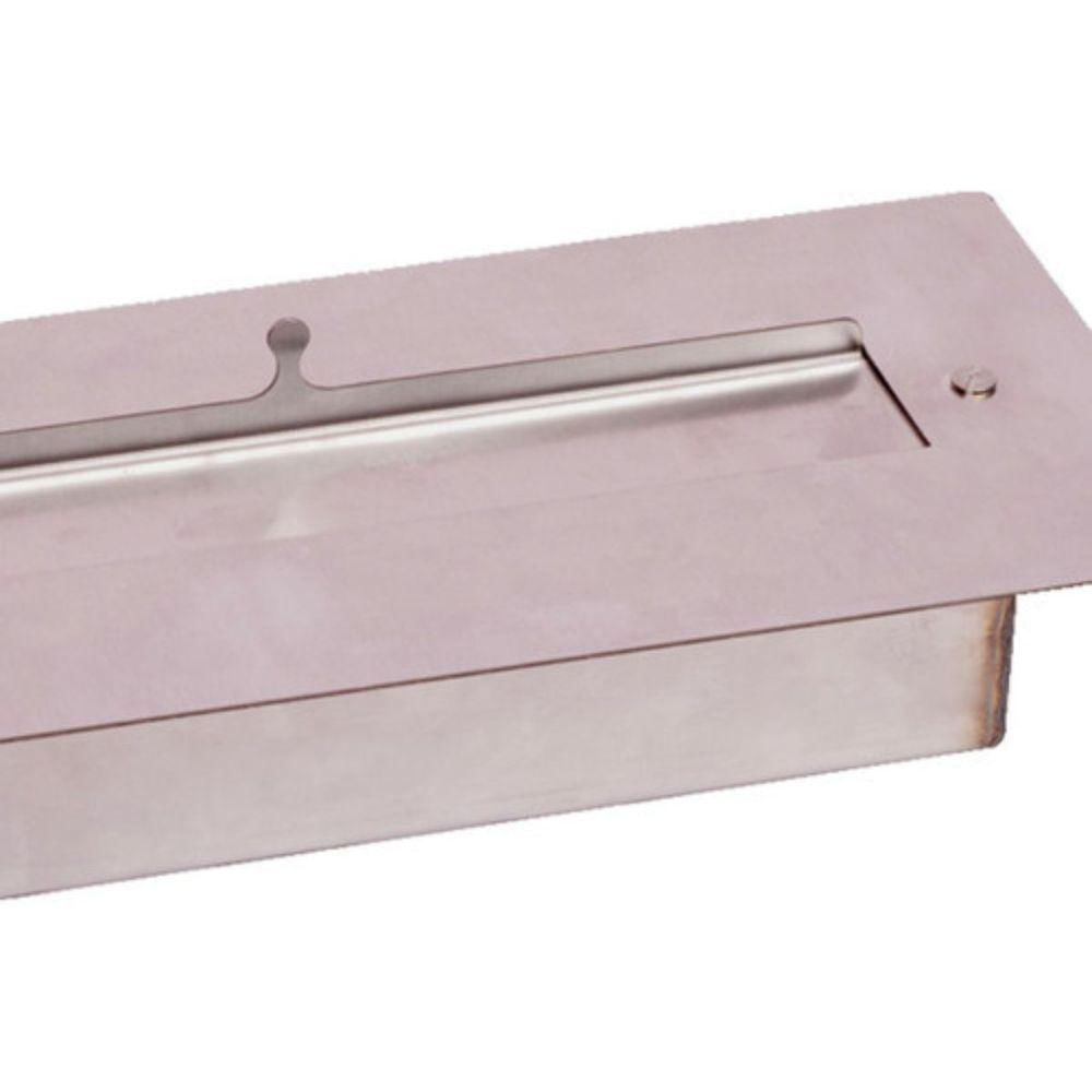 Queimador Inox Aço Para Lareira Portátil 304 - 16,50l X 39l X 6a Cm Cinza