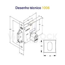 Fechadura Stam Correr-bater Externa 1006 Cromado