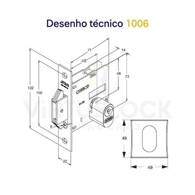 Fechadura Stam Correr-bater Externa 1006 Cromado