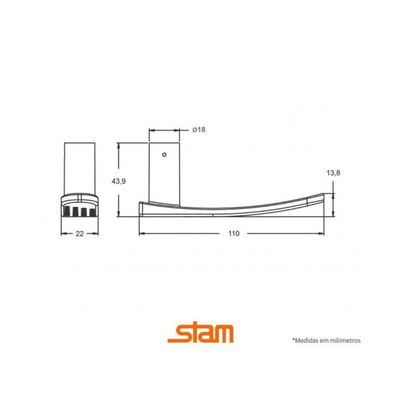 Fechadura Espelhada Escovada Antique - Stam Tetra 1800/21