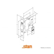 Fechadura Pivotante 1005 Redonda Inox - Stam Redondo