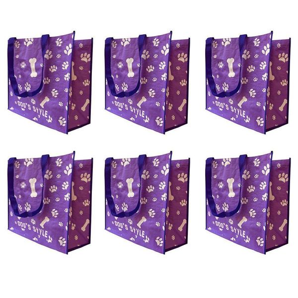 Bolsa Ecobag Kit 6 Uni Sacola Ecologica De Ombro Dobravel Reciclavel Compras Mercado