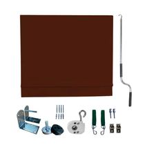 Toldo Cortina Marrom Sem Visor - Kit Completo - 1m2