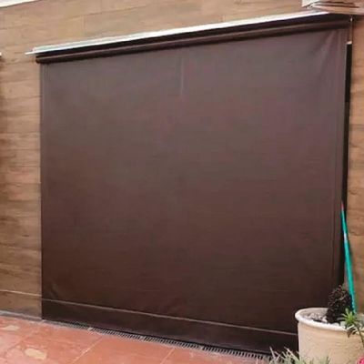 Toldo Cortina Marrom Sem Visor - Kit Completo - 1m2