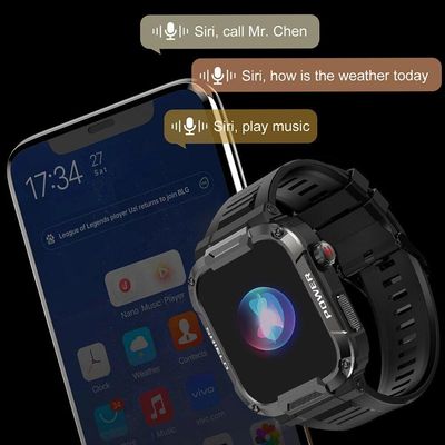 Relógio Inteligente Homens Bluetooth Chamada Smartwatch Mk66 Marrom