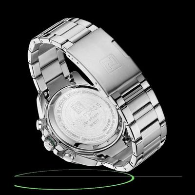 Relógio Masculino Digital Em Aço Inoxidável Cronógrafo Impermeável Esportivo Verde