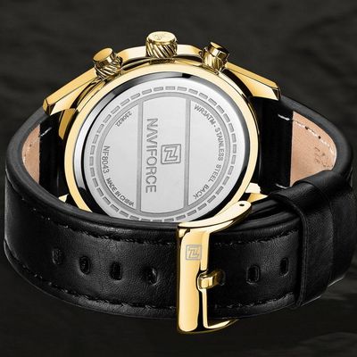Relógio Masculino Esportivo Quartzo Casual A Prova D´agua Dourado