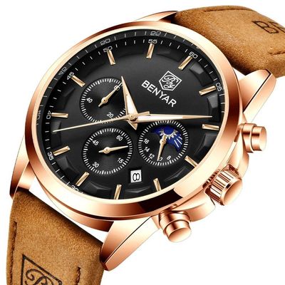 Relógio De Pulso Masculino Movimento De Quartzo Design Esportivo Impermeavel Preto