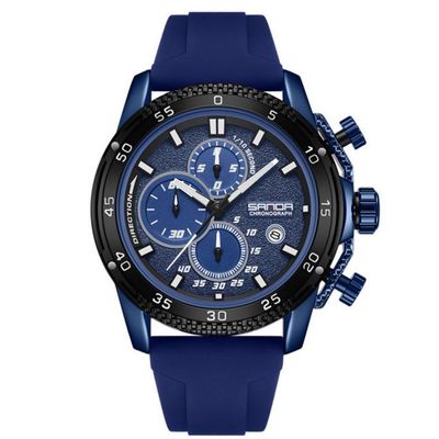 Relógio Masculino De Silicone Quartzo Esportivo 3atm Azul