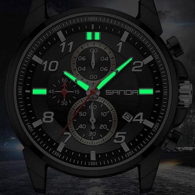Relógios De Pulso Masculino Pulseira Silicone Design Classico Preto
