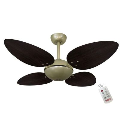Ventilador Volare Offpetalo Quad Tabaco 127V Controle Remoto 110V