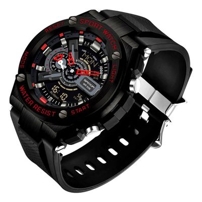 Relógio Esportivo Multifuncional Masculino Sanda 3170 Vermelho