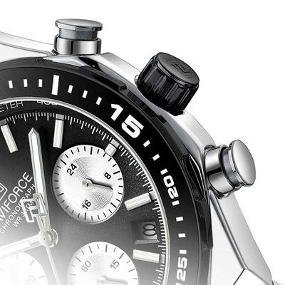 Relógio De Quartzo Masculino Com Pulseira De Aço Inoxidável Esportivo Impermeável Prata