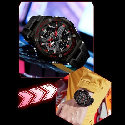 Relógio Esportivo Multifuncional Masculino Sanda 3170 Vermelho