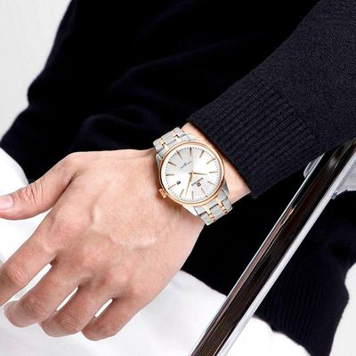Relógio De Quartzo Masculino Pulseira De Aço Inoxidável Resistente à água Rose