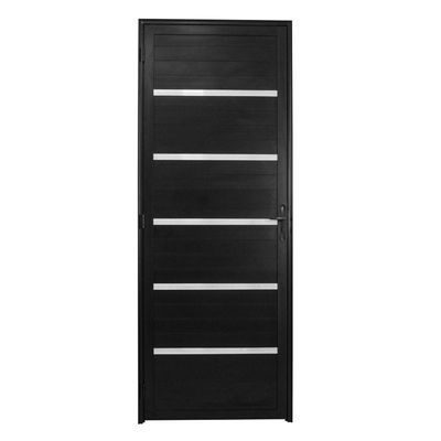 Porta Lambril Solara 80 X 2.10 Preta Lado Esquerdo - Hale