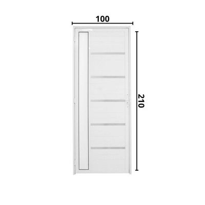 Porta Lambril Solara Com Visor 1.00 X 2.10 Branca Lado Direito - Hale