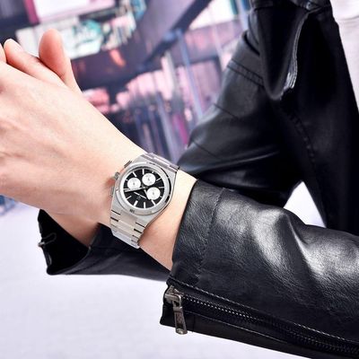 Relogio Masculino De Quartzo De Luxo Vidro Safira Moda Casual Esportiva