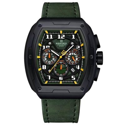 Relógio De Pulso De Quartzo Tonneau Desgin Esportivo Luminoso Impermeavel Verde