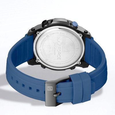 Relógio Esportivo Digital Impermeável Pulseira De Silicone Casual Azul