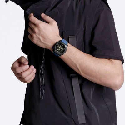 Relógio Esportivo Digital Impermeável Pulseira De Silicone Casual Azul