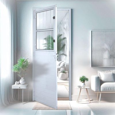 Porta Social Lambril Alumínio Branco 2.10 X 90 Lado Esquerdo – Hale