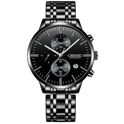 Relógio Masculino Chenxi Cx-971 à Prova D'água Preto