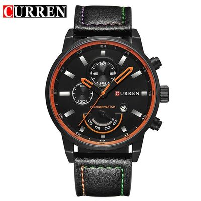 Relógio Masculino Curren 8217 À Prova D'Água Branco