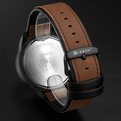 Relógio Masculino Curren 8250 À Prova D'Água Marrom