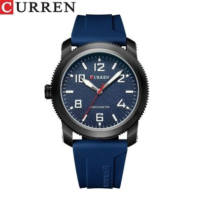 Relógio Masculino Curren 8454 à Prova D'água Azul No