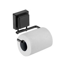 Suporte Para Papel Higiênico Preto Fosco Fixação Com Ventosa Future